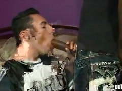 Twink Chokes On Enormous Black Cock