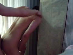 Fucking an asian twink standing in hotel room (20'')