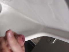 German Public Restroom Wank And Cum