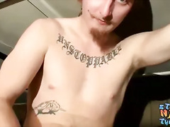 Skinny fruit Kenneth Slayer gets dirty with his cum