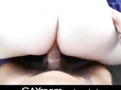 GayRoom Flexible twink gets massage fuck outside