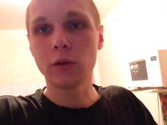 Russian guy spitting