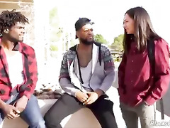 Twink Handles Two Black Dicks