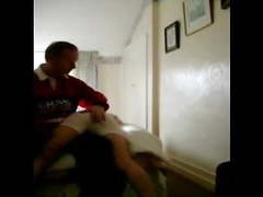 Straight boy spanked by man